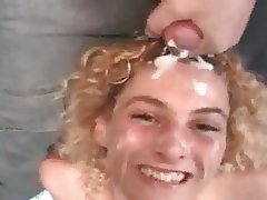 Blonde, Bukkake, Facial